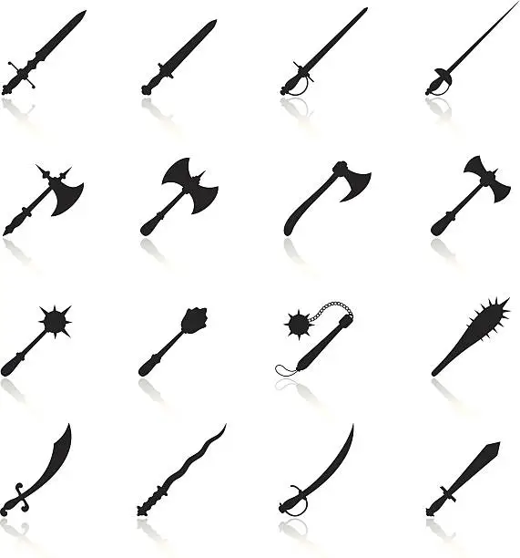 Vector illustration of Weapons Icon Set