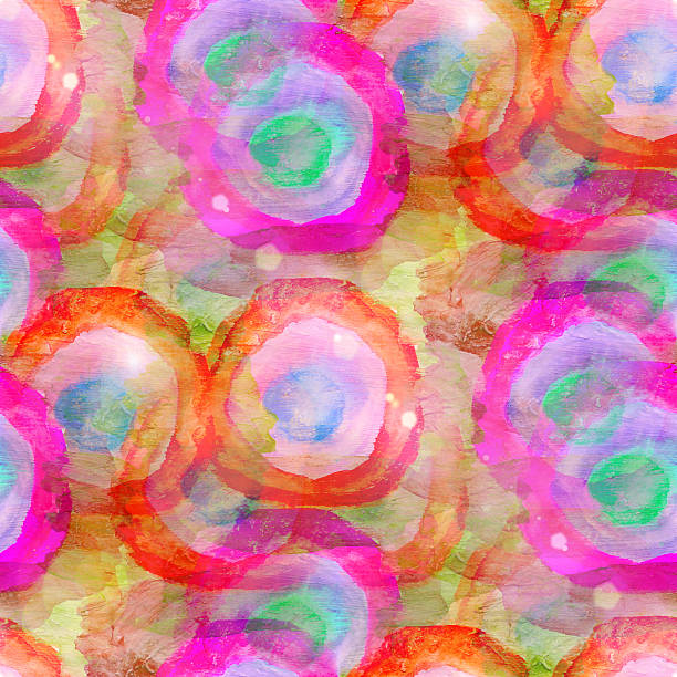 istock sun glare grunge texture, watercolor colorful circle seamless ba 458805083
