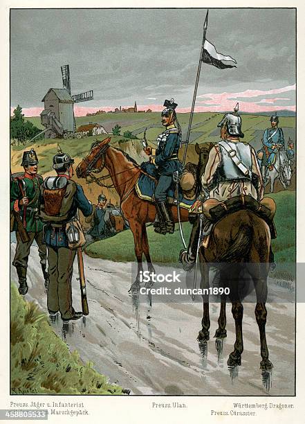 Armée Allemande Vecteurs libres de droits et plus d'images vectorielles de 1880-1889 - 1880-1889, Allemagne, Antiquités