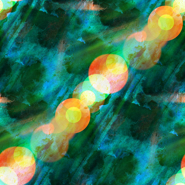 istock sun glare watercolor blue black background abstract paper art te 458805897
