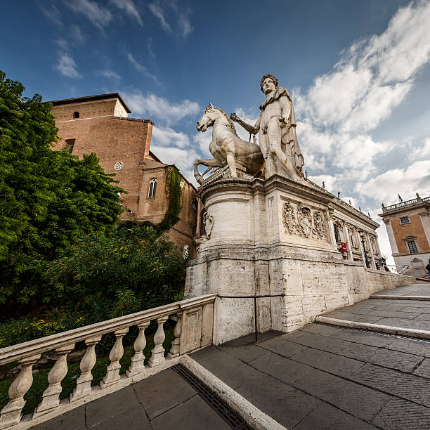 istock Statue of Castor at the Cordonata Stairs 458811439