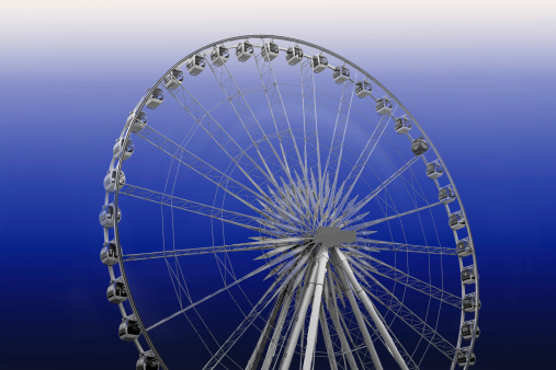 Ferris wheel on background color