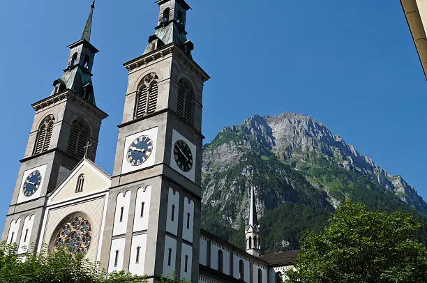 Old Swiss Church in the Canton of Glarus.