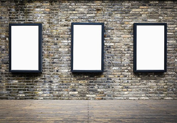 istock advertising billboard in the old brick wall 458813629