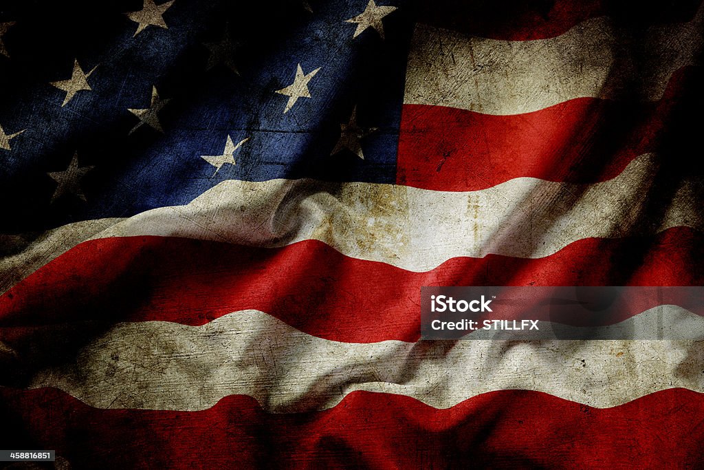 American flag Closeup of grunge American flag American Flag Stock Photo