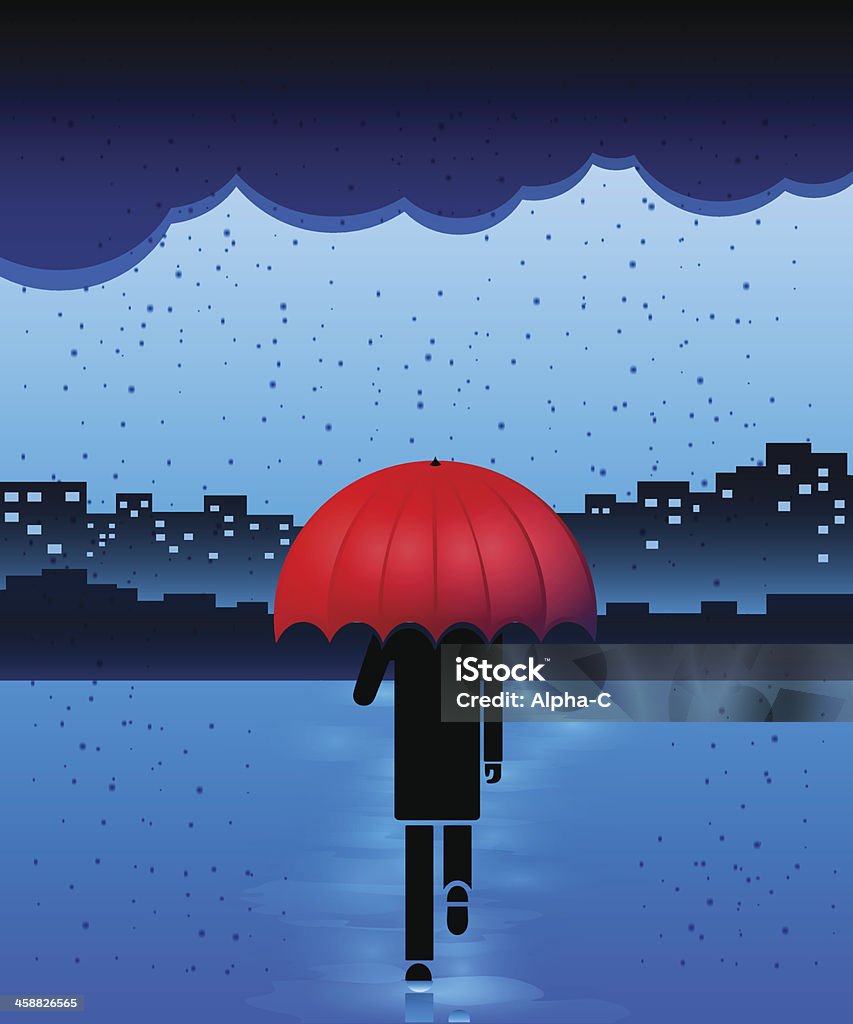 Rainy Day Stock Illustration - Download Image Now - Adult, Adults ...