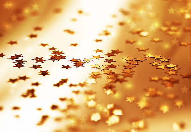 istock Golden stars background 458826969