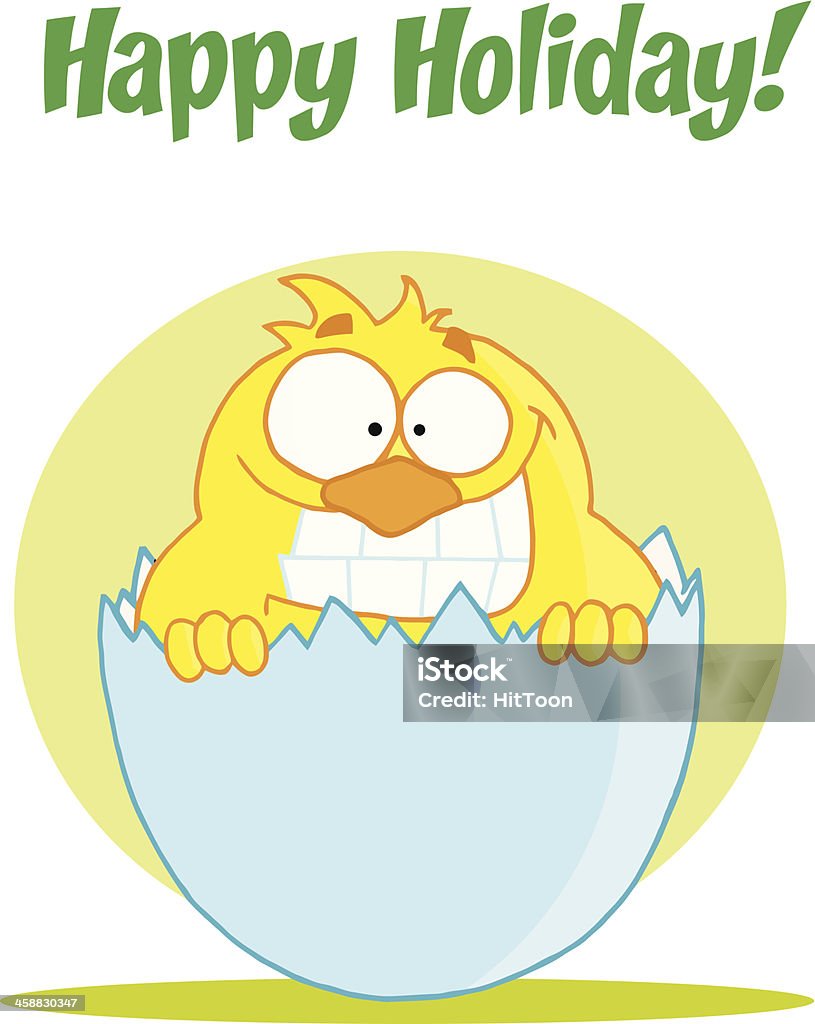 Happy Little Chick With Text Similar Illustrations: Animal stock vector