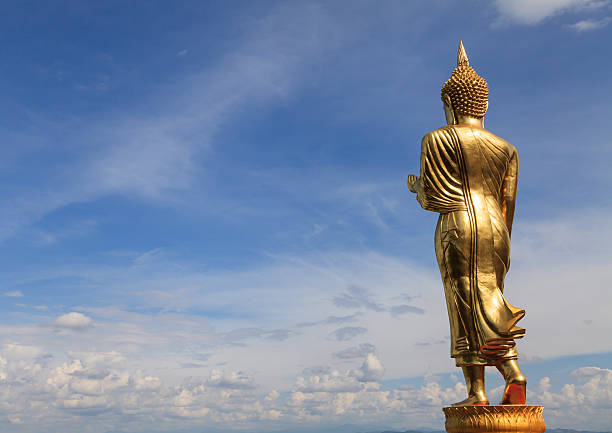 istock Gold Buddha statue in Nan, Thailand 458838753