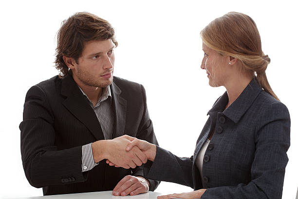 istock Business partners shaking their hands 458842827