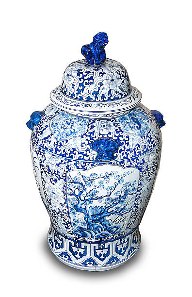 istock Chinese ceramic vases isolated on white background 458850915
