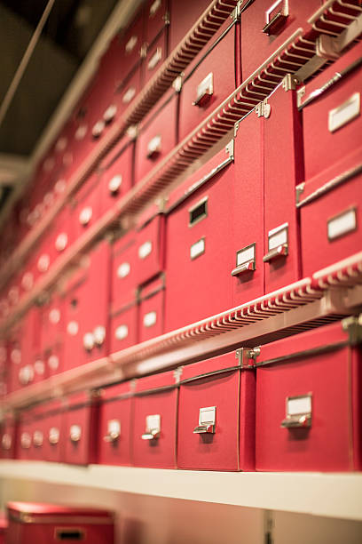 研究記録と文書の保管コレクション - document filing cabinet file office ストックフォトと画像