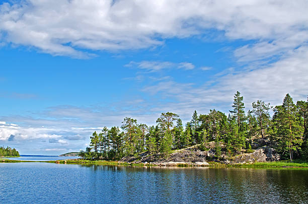 istock Island in the White sea 458852643