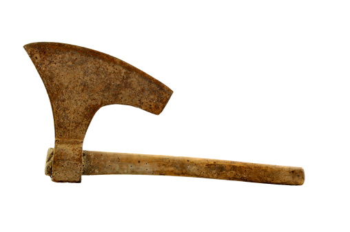vintage axe isolated on a white background