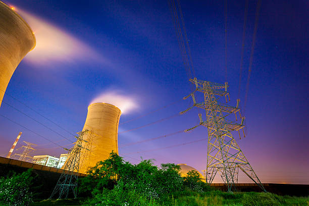 istock Thermal power plant at night 458861743