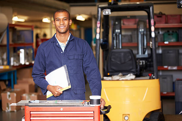 istock Portrait Of Engineer Standing In Factory 458862299