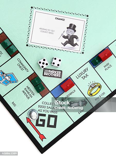 Monopolyboard Game 게임 가시오 스퀘어 Monopoly에 대한 스톡 사진 및 기타 이미지 - Monopoly, 여가활동 게임, 하이 앵글