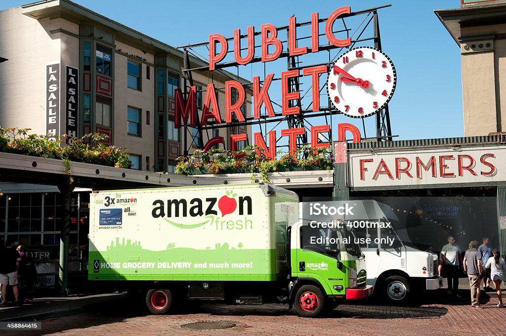 Pike Place - Royalty-free AmazonFresh Foto de stock