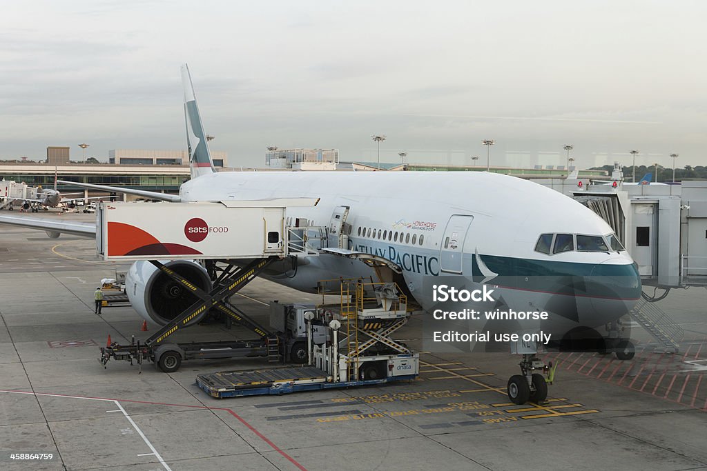Cathay Pacific Airways Boeing 777-200 - Foto stock royalty-free di Aereo di linea