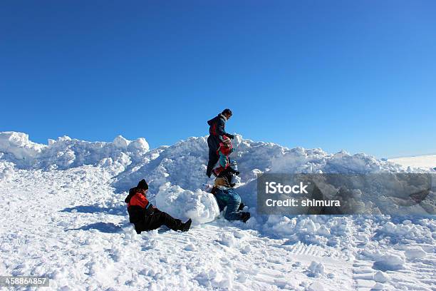 Family Playing With Snow At Andes Mountains 3 Stock Photo - Download Image Now - Adult, Adults Only, Andes