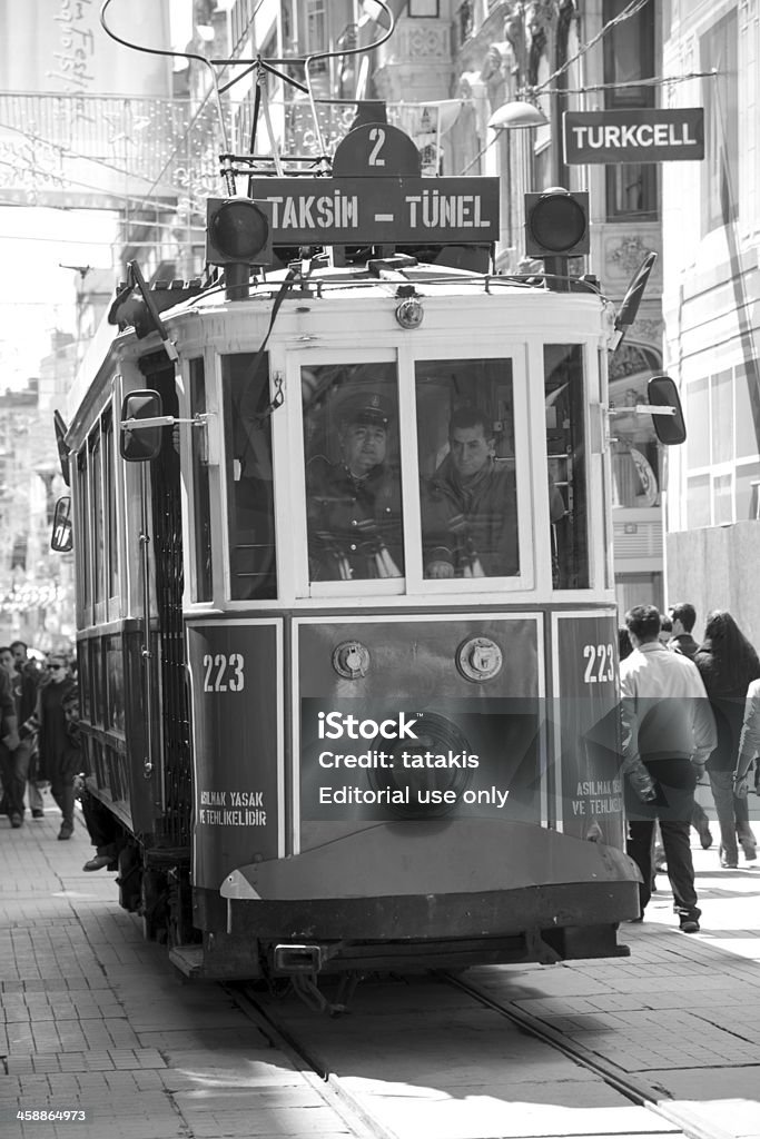 Historische Straßenbahn in Istanbul - Lizenzfrei Aktivitäten und Sport Stock-Foto