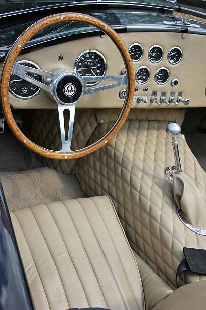 Dashboard of a Shelby Cobra stock photo