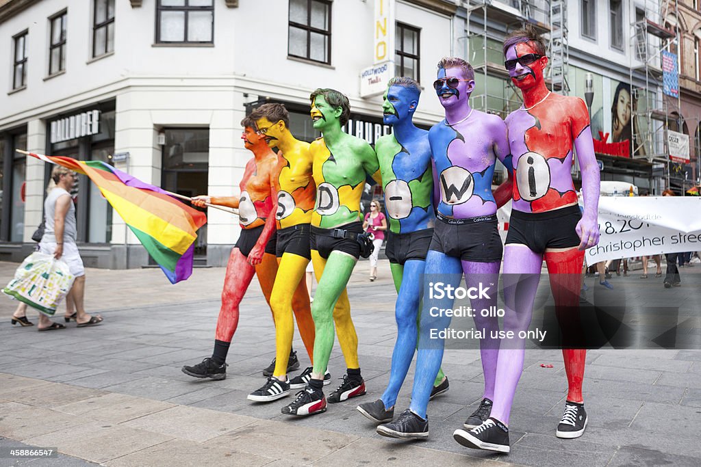 Gay Pride/Christopher Street Day Wiesbaden 2013 - Lizenzfrei Bunt - Farbton Stock-Foto