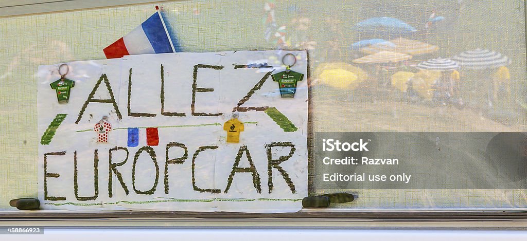 Inscripción durante Le Tour de Francia - Foto de stock de Aclamar libre de derechos