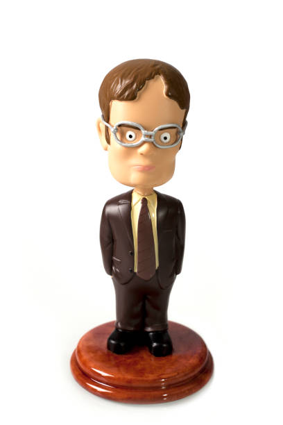 figura de dwight schrute - nbc fotografías e imágenes de stock