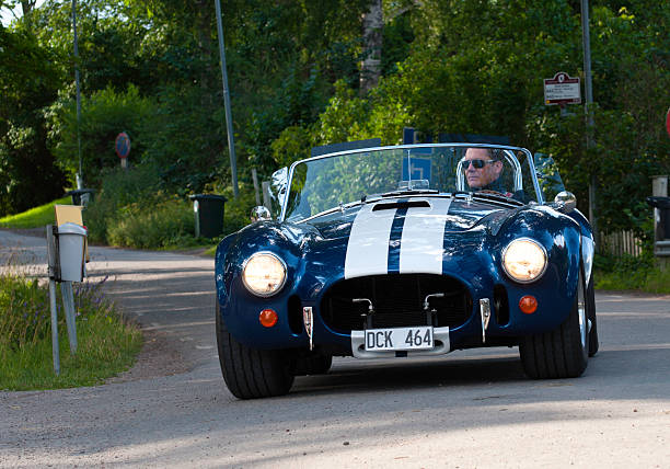 ac shelby cobra - supercar racecar collectors car domestic car stock-fotos und bilder