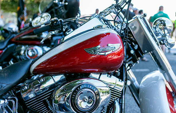 Harley Davidson Rome,Italy-June 15,2013. Detail of Harley Davidson in Forte dei Marmi in Rome for the celebration of the 110th anniversary. italie stock pictures, royalty-free photos & images