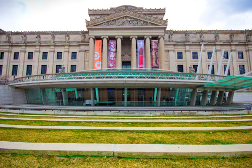 Brooklyn, New York City, USA - March 1, 2013: The Brooklyn Museum in the borough of Brooklyn in New York City.  The Brooklyn Museum is an art museum that holds New York City's second largest art collection with roughly 1.5 million works.