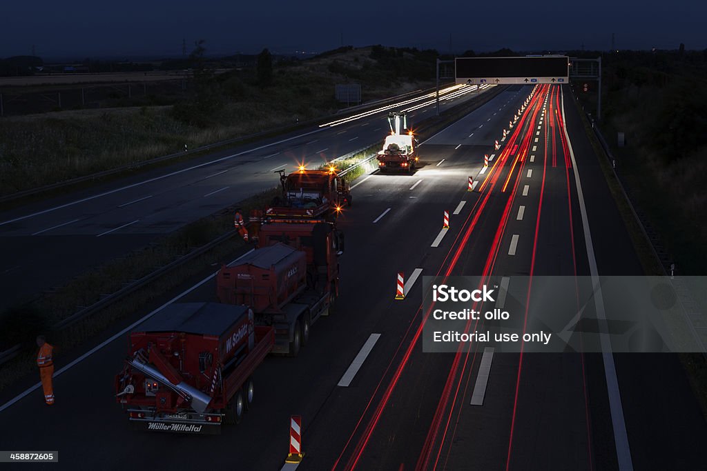 Solar de construcción en Alemania highway A3 - Foto de stock de Construcción de carretera libre de derechos