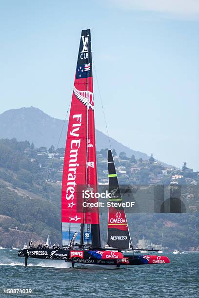 Emirates Team New Zealands 72 Foot Americas Cup Catamaran Training Stock Photo - Download Image Now