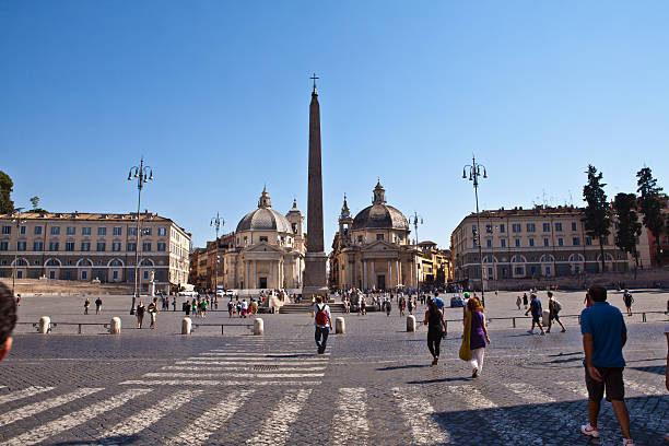 plaza del pueblo - fontana della dea roma fotografías e imágenes de stock