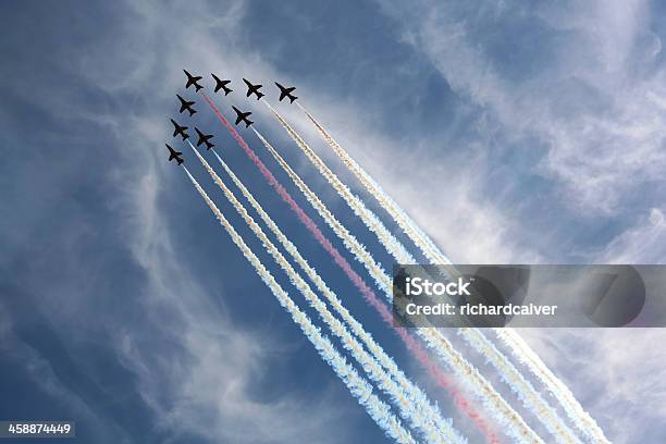 Royal Air Force Red Arrows Einen Aerobicdisplay Team Stockfoto und mehr Bilder von Flugzeugflügel