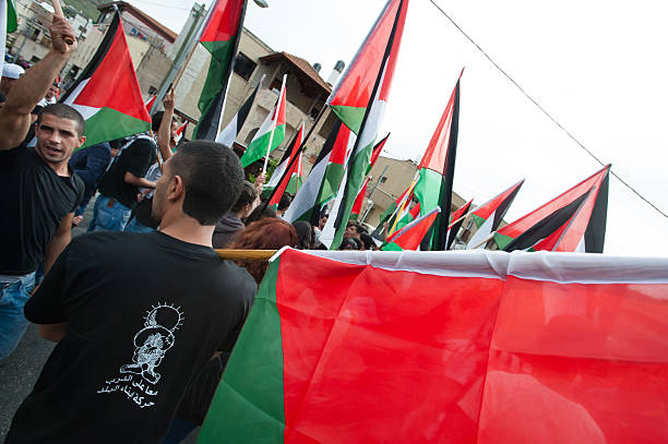 Palestinian protest stock photo