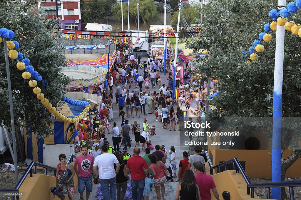 Estate fair a Algeciras, Spagna - Foto stock royalty-free di Parco dei divertimenti ambulante