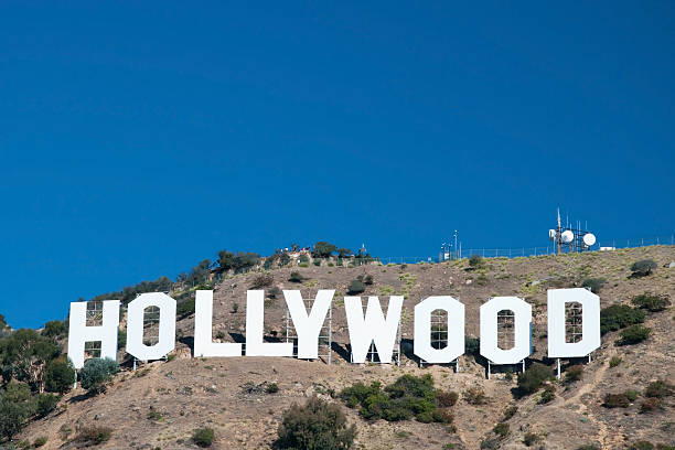 Hollywood firmar en las montañas de Santa Mónica en Los Ángeles - foto de stock