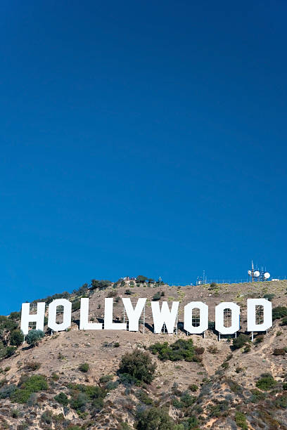 Hollywood firmar en las montañas de Santa Mónica en Los Ángeles - foto de stock