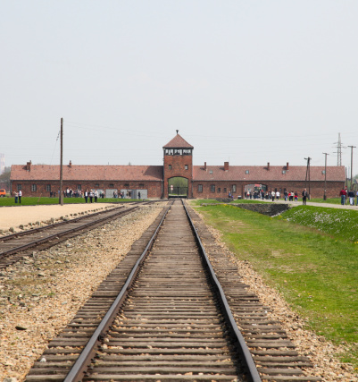 Oswiecim, Poland - April 28, 2011: Auschwitz Camp, a former Nazi extermination camp in Oswiecim, Poland. It was the biggest nazi concentration camp in Europe.