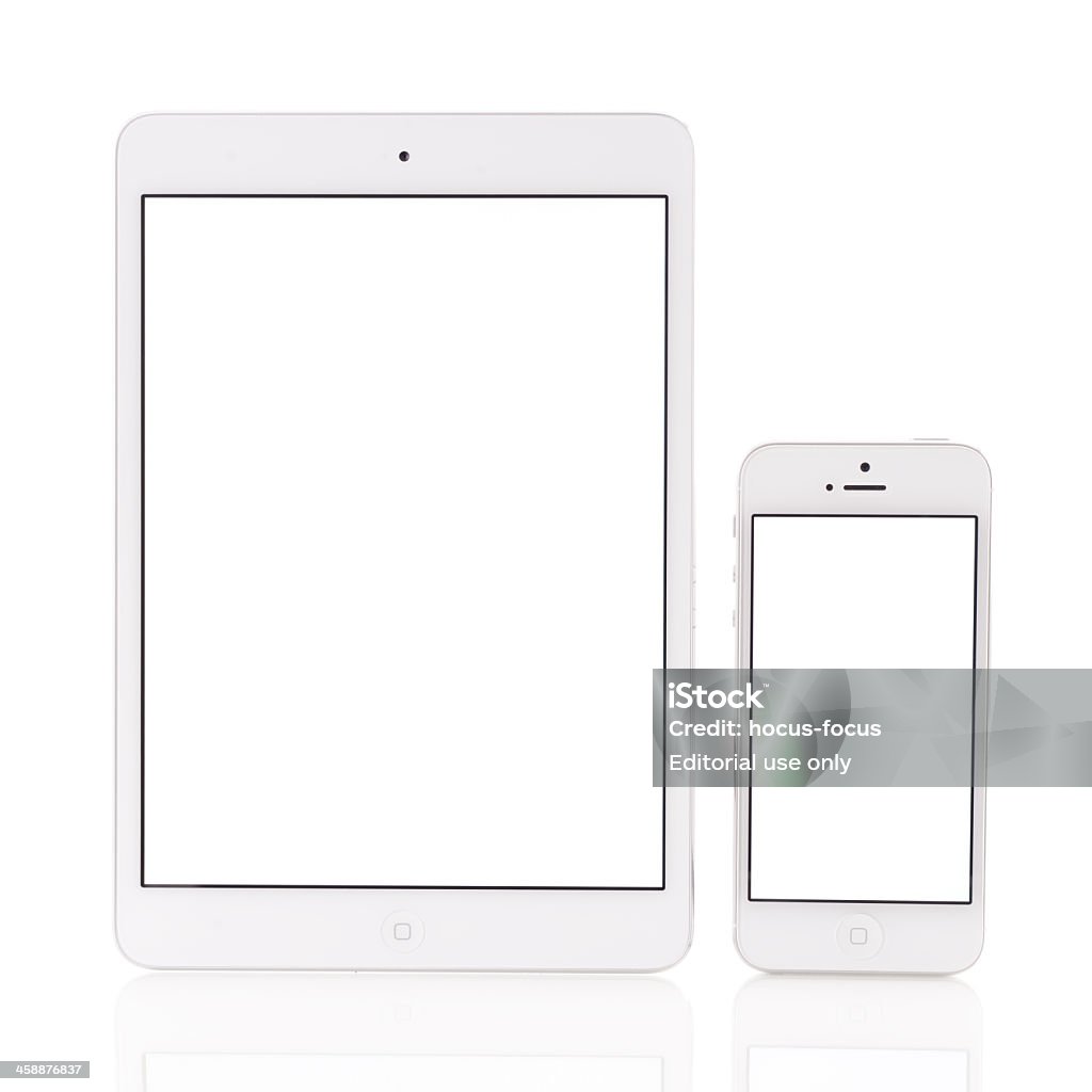 Bianco iPad Mini e iPhone 5 - Foto stock royalty-free di PC Ultramobile