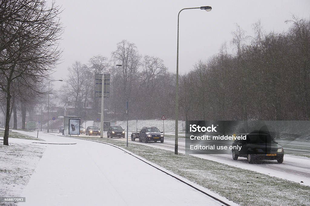 厚手の降雪でリンブルグ - オランダのロイヤリティフリーストックフォト