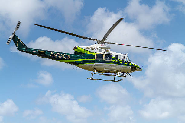 Fire Rescue Helicopter stock photo