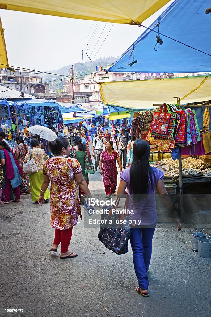 Kalimpong mercado Darjeeling bengala occidental India, Asia - Foto de stock de Darjeeling - India libre de derechos