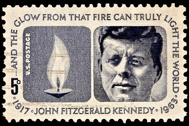 memorial john f. kennedy questão postal - john f kennedy imagens e fotografias de stock
