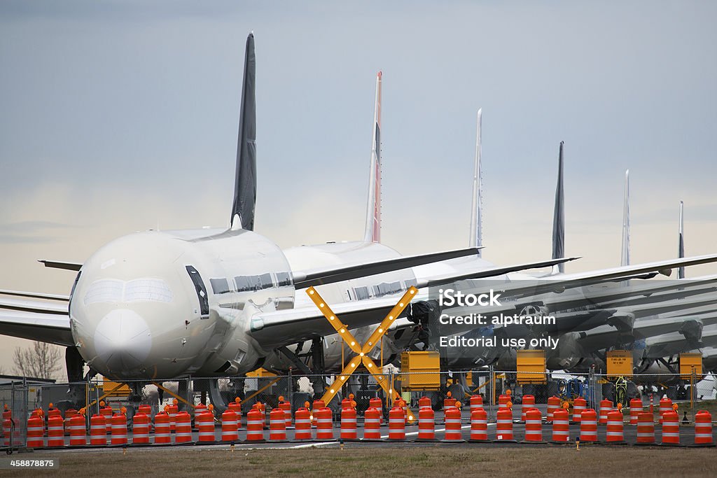 Boeing 787s almacenan en Everett, Washington - Foto de stock de Estado de Washington libre de derechos