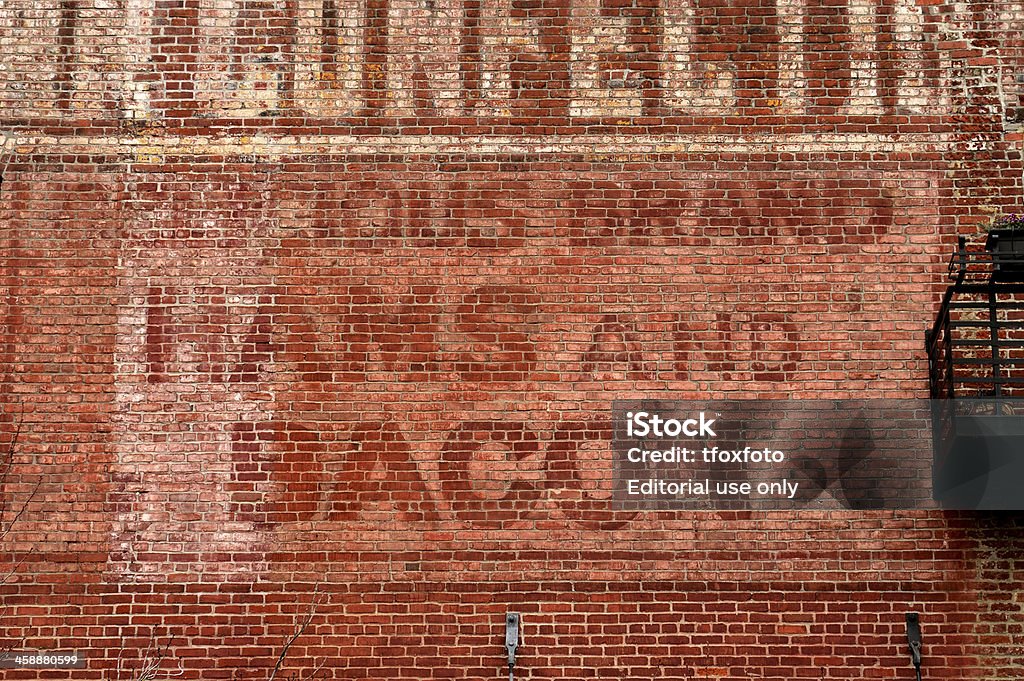 Hams and Bacon Portland, USA -  March 9, 2013: A great old wall advertising sign in the Pearl District of downtown Portland Oregon, Delicious Brand Hams and Bacon, March 9th 2013 Portland - Oregon Stock Photo