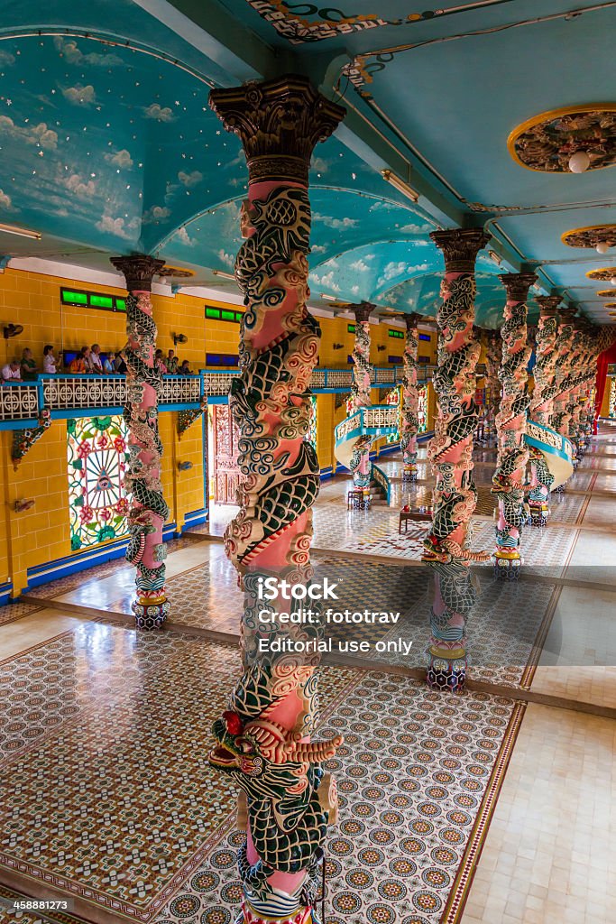 In einem Caodai Tempel in Ho-Chi-Minh-Stadt, Vietnam - Lizenzfrei Buddhismus Stock-Foto