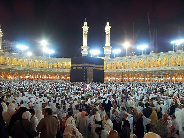 Muslim pray Makkah, Saudi Arabia - March 24, 2012 : Thousands of Muslims dispersed after prayer at Masjidil Haram mosque. muhammad prophet photos stock pictures, royalty-free photos & images